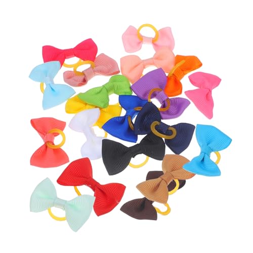 Milisten 20stücke Elastische Haargummis Mit Schleife Pferdeschwanzhalter Für Kleinkinder Kleine Mädchen Haar-accessoires Für Alltag Und Feiern von Milisten