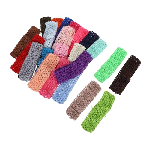 Milisten 24 Stück Teiliges Haarband Elastische Dehnbare Häkel stirnbänder aus Strapazierfähigem Polyester Weiche Kopfbedeckung für Junge Mädchen Kleinkinder und Mädchen Zufällige Farbe von Milisten