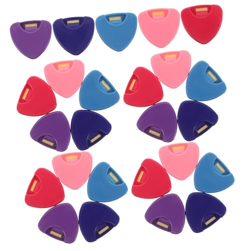 Milisten 25 Stück Teiliges Dreieck-Plektrum Organizer Etui Tragbarer Mini Pick Halter für Akustikgitarre Banjo Bass Ukulele Praktischer Pick Aufbewahrungsbox für Musiker von Milisten