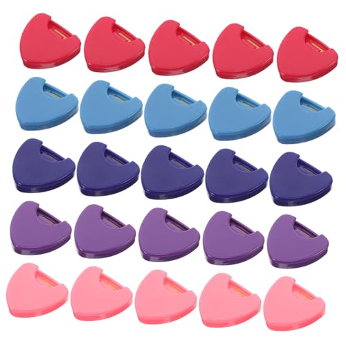 Milisten 25 Stück Teiliges Mini Gitarrenplektrum Etui Dreieckiger Plectrum Organizer Tragbarer Picks Halter Für Banjo Bass Ukulele Zubehör In Farben von Milisten