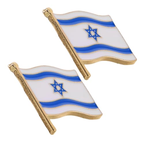 Milisten 2stücke Emaille-anstecknadel Mit Israel-flagge Brosche Für Kleidung Nadel Für Mäntel Kreatives Abzeichen Für Männer Und Frauen Jüdisches Souvenir Für von Milisten