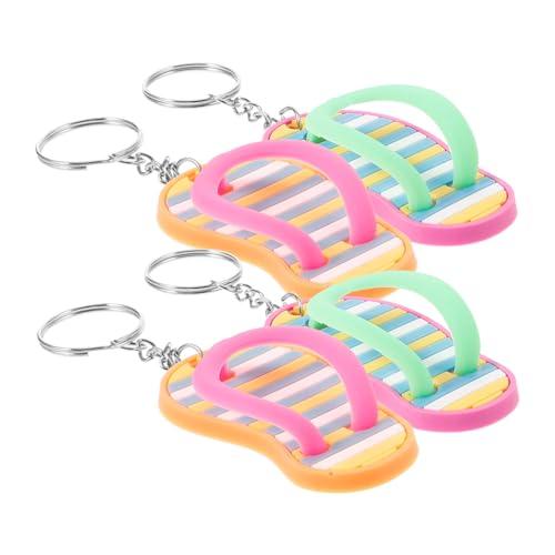Milisten 2paare Schlüsselanhänger Im Hausschuhe-design Hawaii-schlüsselanhänger Strand-schlüsselanhänger Dekorativer Schlüsselanhänger Für Rucksack Und Handtasche Kreativer von Milisten