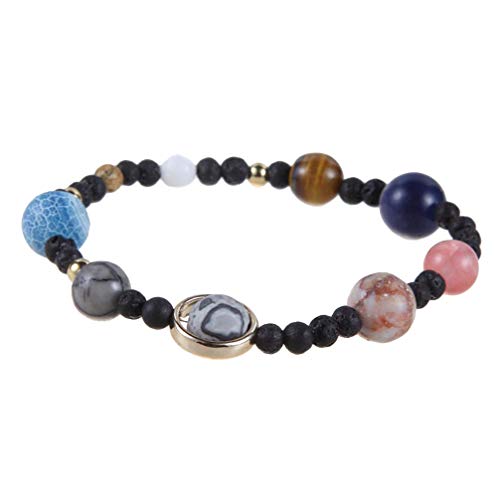 Milisten Planeten-armreif Naturstein-armband-set Elastisches Stretch-armband Unisex Einzigartig Für Sie Und Ihn Schmuck Für Anlässe von Milisten