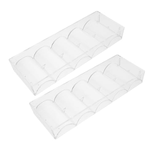 Milisten 2stücke Acryl Poker Chip Trays Kapazität Transparente Chips Organizer Für Zuhause Und Partys Ohne Deckel von Milisten