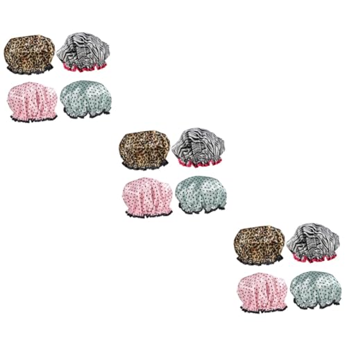 Milisten 3 Sätze Wasserdichte Badekappen Peva Für Frauen Elastische Duschhaube Zufälligen Farben Zum Schutz Haare Beim Oder Schwimmen Zufällige Farbe 3 Stück * 3 von Milisten