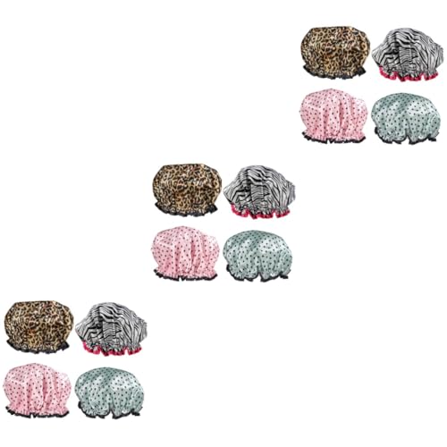 Milisten 3 Sätze Wasserdichte Duschhauben Peva Für Frauen Komfortable Badekappen Zufälligen Farben Elastisches Design Schützend Für Ihre Haare Beim Oder 3 Stück * 3 von Milisten