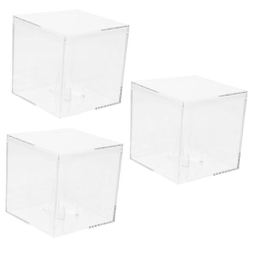 Milisten 3 Stück Acryl Gitarren Pick Halterbox Transparente Aufbewahrungsbox mit Deckel für Gitarrenzubehör Robuste und Plektrum Organizer für Unterwegs von Milisten