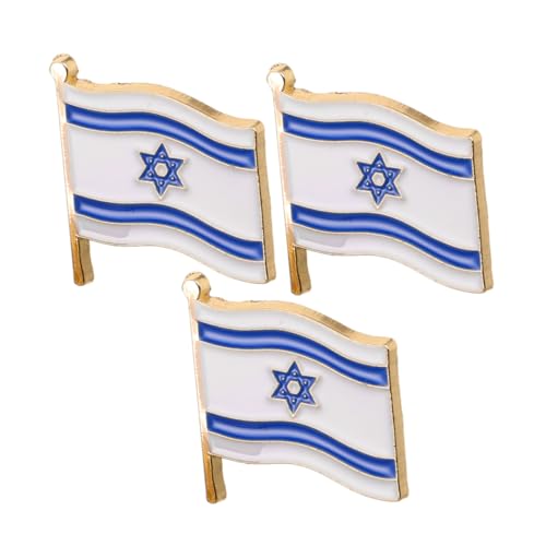 Milisten 3 Stück Israel Flaggenabzeichen Israel Anstecknadel Israel Freundschaftsflaggen Anstecknadeln Herren Anstecknadeln Für Anzüge Flaggenbrosche Anstecknadel Flaggen von Milisten