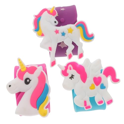 Milisten 3stücke Cartoon Einhorn Snap Armbänder Für Mädchen Bunte Slap Bands Als Partygeschenke Für Jungen Und Mädchen Milisten 3stücke Cartoon Einhorn Snap Armbänder Für Mädchen Bunte Slap Bands Als Partygeschenke Für Jungen Und Mädchen von Milisten