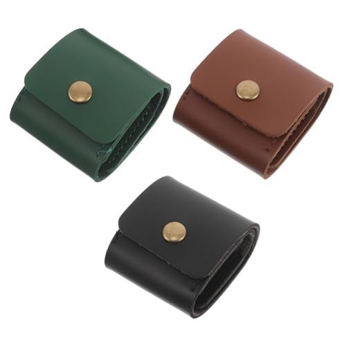 Milisten 3 Stück Teiliges Plectrum-täschchen aus Pu-Leder mit Fächern Faltbarer Rollbarer Gitarren-Plektrum-Organizer für Vielseitige Plektren Kompakt und Tragbar für Gitarristen und von Milisten