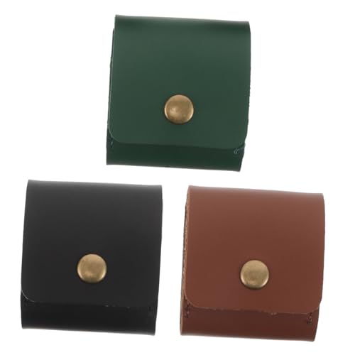 Milisten 3 Stück Teiliges Pu-Leder Pickhalter mit Fächern Faltbare Roll-up Gitarrenplektrum Tasche Kompakter Tragbarer Gitarrenzubehör Organizer für Verschiedene Plektren Robust und von Milisten