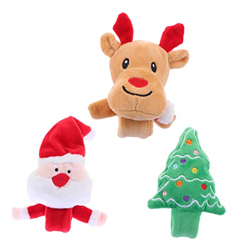 Milisten 3 Stück Weihnachts Slap Armbänder für Leichte Weiche Stoffarmbänder mit Weihnachtsbaum Rentier und Weihnachtsmann Motiven als Festliche Partydekoration und Mitgebsel von Milisten