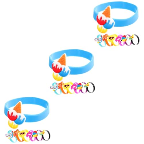 Milisten 30 Stk Hawaiianisches Armband tropische Party Sportarmbänder Silikon armbänder für kinder geschenke für kinder Spielzeug Freundschaftsarmbänder Cartoon-Armbandketten Schmuck von Milisten