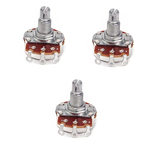 Milisten 3st Wellenpotentiometer 500k Potentiometer Gitarrenverstärker Gitarrenpotentiometer Lautstärkeregler Für Gitarre Digitales Potentiometer 500.000 Anzahl Topf Drücken Und Ziehen von Milisten