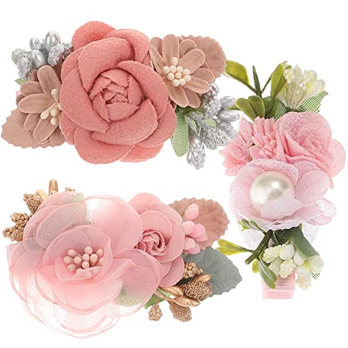 Milisten 3stücke Haarspange Für Blumenmädchen Haarspangen Mit Faux-perlen Und Blumen-design Passend Für Kleinkinder Und Mädchen Haar-schmuck Für Frisuren von Milisten