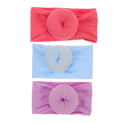 Milisten 3stücke Stirnbänder Aus Nylon Für Neugeborene Junge Mädchen Und Kleinkinder Einfarbiges Donut-design Sanft Und Angenehm Modische Kopfbedeckung Für Junge Mädchen Und von Milisten