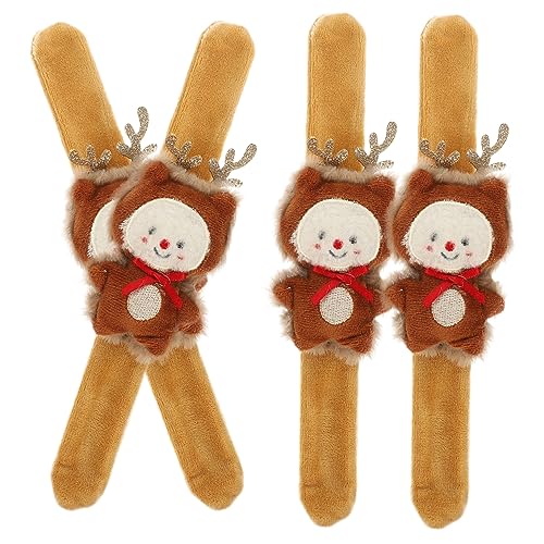 Milisten 4 Stck. Teiliges Slap Armband mit Niedlichem Hirsch Dekorative Weiche Schnapparmbänder Einfach Anzulegen Langlebig und Komfortabel als Partygeschenk und Spielpreis von Milisten