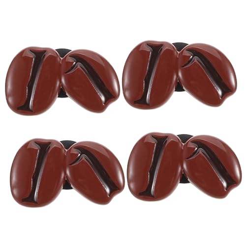 Milisten 4 Stück Kaffeebohnenbrosche Rucksackstift Kaffeebohnenstifte Pin-Rucksack süßes Rucksackzubehör Abzeichennadel Kaffee-Emaille-Pin Cartoon-Revers-Abzeichen Legierung Hellbraun von Milisten