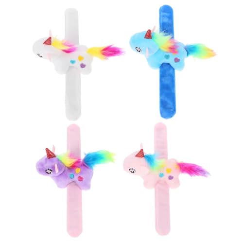 Milisten 4 Stück Teiliges Einhorn Plüsch Klatscharmband Weiches Stofftier Armband mit Niedlicher Tierform Hautfreundlich und Strapazierfähig als Partydeko und für Mädchen Milisten 4 Stück Teiliges Einhorn Plüsch Klatscharmband Weiches Stofftier Armband mit Niedlicher Tierform Hautfreundlich und Strapazierfähig als Partydeko und für Mädchen von Milisten