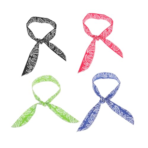 Milisten 4 Stück Teiliges Sommer sport haarband Kühlendes Atmungsaktives Stirnband mit Modischem Farbverlauf Leichtes Praktisches Haarschal für Damen und Outdoor aktivitäten von Milisten