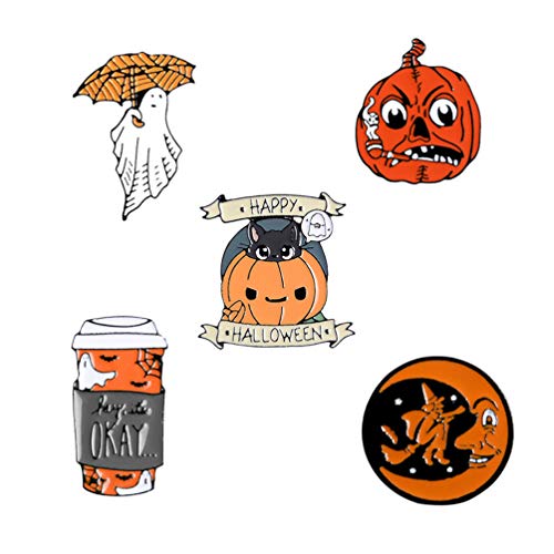 MILISTEN 5 Stück Halloween Emaille Pins Geist Katze Kürbis Brosche Anstecknadeln Süßes Oder Saures Spielzeug Halloween Party Begünstigt MILISTEN 5 Stück Halloween Emaille Pins Geist Katze Kürbis Brosche Anstecknadeln Süßes Oder Saures Spielzeug Halloween Party Begünstigt von Milisten