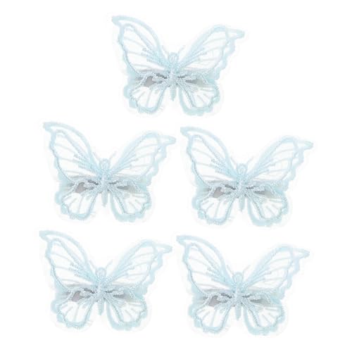 Milisten 5stücke Doppellagige Schmetterling-haarspangen Aus Spitze Besticktes Netz Schmetterling-haarschmuck Modisches Haarstyling-zubehör Für Party Hochzeit Damen Und Mädchen von Milisten