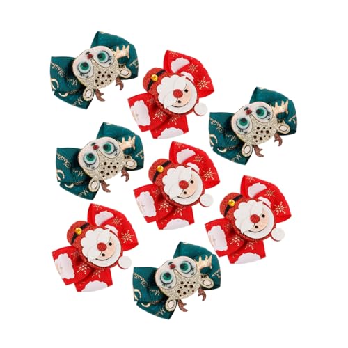 Milisten 8 Stück Teiliges Weihnachts Haarschmuck für Glitzernde Haarklammern mit Schleifen Bequeme Langlebige Haarspangen für Kleinkinder und Mädchen Festliche Accessoires für Weihnachten von Milisten