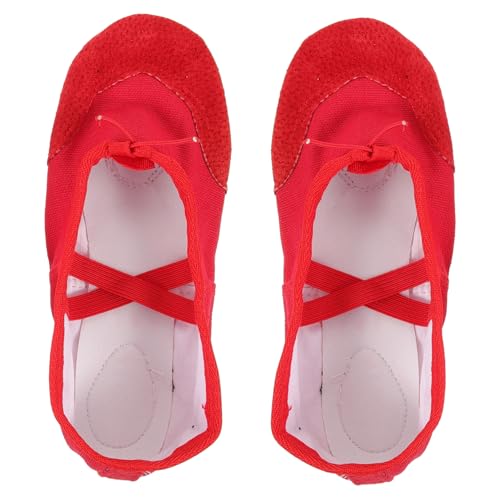 Milisten Ballettschuhe und Erwachsene PU Glänzend mit Elastischem Band rutschfeste Gymnastikschuhe Weiche Sohle für Yoga Tanz Ballett und Moderne Tänze von Milisten