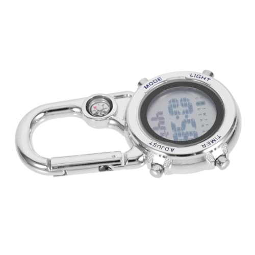 Milisten Bergsteigeruhr Taschenuhren Für Herren Herren-digitaluhr Taschenclip An Der Uhr Im Freien Karabiner Digitaluhr Outdoor-Uhr Uhr Mit Kletterschnalle Kletterclip An Uhren Blue Glas von Milisten