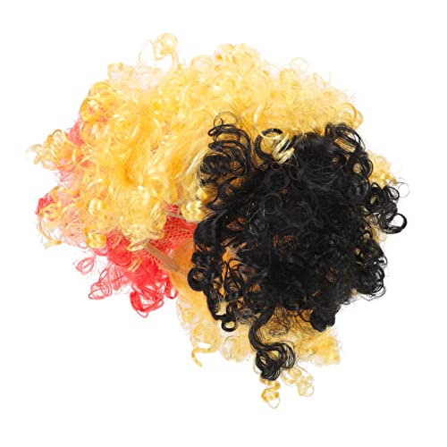 Milisten Clownperücke mit Länderflaggenmotiv Tragbares Kunsthaar Atmungsaktiv Verschleißfest für Kostümpartys und Halloween von Milisten