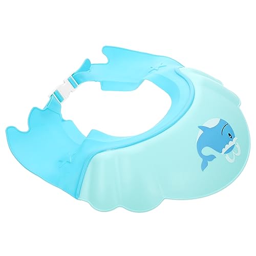 Milisten Duschhaube mit Verstellbarem Riemen Wasserdichter Shampoo Hut für Jungen und Mädchen für Sicheres Haarewaschen und Haarschnitte Flexible Walbadhut Walfarben von Milisten