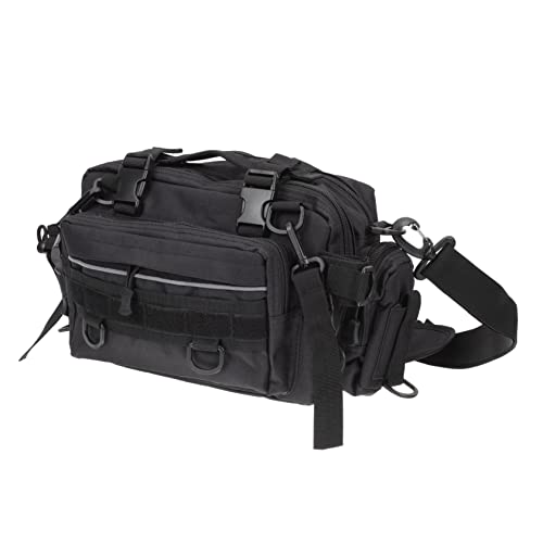 Milisten Große Angeltasche Umhängetasche Oxford Stoff Tragbar Multifunktional für Angelzubehör Angeln im Freien Schultertasche für Angelgeräte von Milisten
