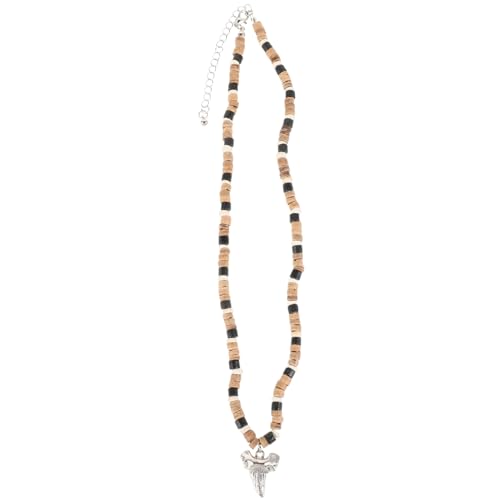 Milisten Halskette Kokosnussperlen Choker Halskette Türkis Armband Herren Perlen Halsketten Mädchen Sachen Kokosnuss Muschel Perlen Halskette Männer Halskette Perlen Armbänder Metall von Milisten