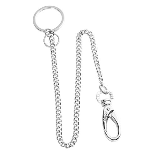 Milisten Hosen Kette Mode Kette Für Jeans Hosenkette Herren Kettengeldbörsen Für Männer Geldbörsenkette Silber Biker-trucker-geldbörsenkette Jeanskette Bikerkette Siamese Die Kette Fräulein von Milisten