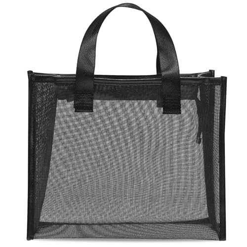 Milisten Make-Up-Tasche Aus Netzstoff Make-Up-Beutel Für Toilettenartikel – Schwarze Reise-Organizer-Taschen Aus Netzstoff Für Reiseaccessoires Im Home-Office von Milisten