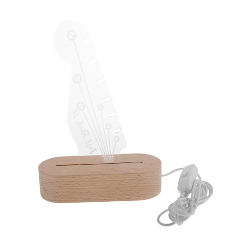 Milisten Nachtlicht Für Gitarrenplektrumhalter Leuchtender Acryl-gitarrenplektrumständer Mit Holzsockel Gitarrenplektrum-aufbewahrung Acryl-gitarrenplektrum-präsentationsständer von Milisten