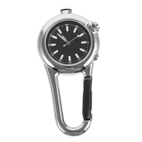 Milisten Karabineruhr Clip Uhr Multifunktions Taschenuhr Tragbar für Outdoor Sport Camping Wandern von Milisten