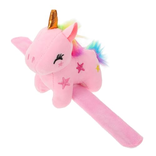 Milisten Plüsch Slap Armband Einhorn Kuscheltier Weiches Stofftier Armband Partygeschenk Cartoon Tier Handgelenk Manschette Komfortabel Langlebig frei von Milisten