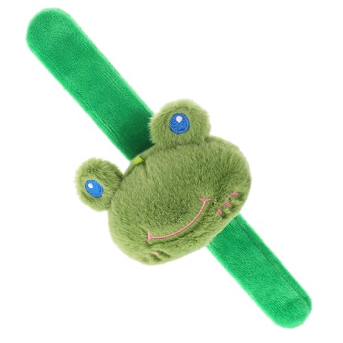 Milisten Plüsch frosch Slap Armband Kuscheliges Kinderarmband Weiches Stofftier Armband Mit Schnappverschluss als Party mitgebsel Für Jungen und Mädchen von Milisten