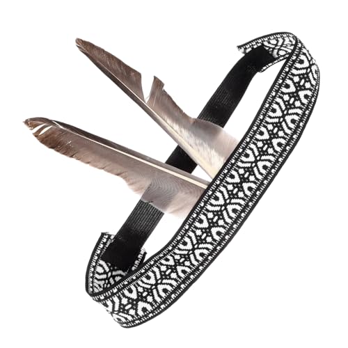 Milisten Plume Headband Ethnic Style Stilvolles Feder-kopfschmuck-accessoire Für Frauen Für Festivals Und Karneval Vielseitig Kombinierbar Mit Elastischem Band von Milisten