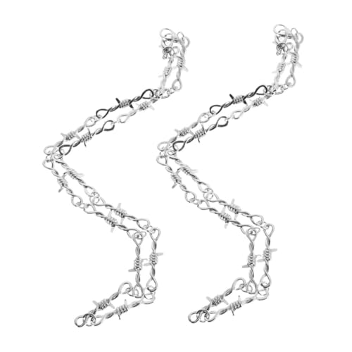 Milisten Punk Halskette für Frauen Robuste Metallkette mit Stacheldraht Design Leichter Statement Schmuck für Partys Konzerte und Teiliges Schlüsselbeine von Milisten