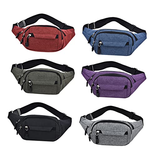 Milisten Bauchtasche Herren Aus Oxford Verstellbarem Gürtel Laufen Hüfttasche Sporttasche Rot Für Outdoor-Sportler Mit Großem Fassungsvermögen von Milisten