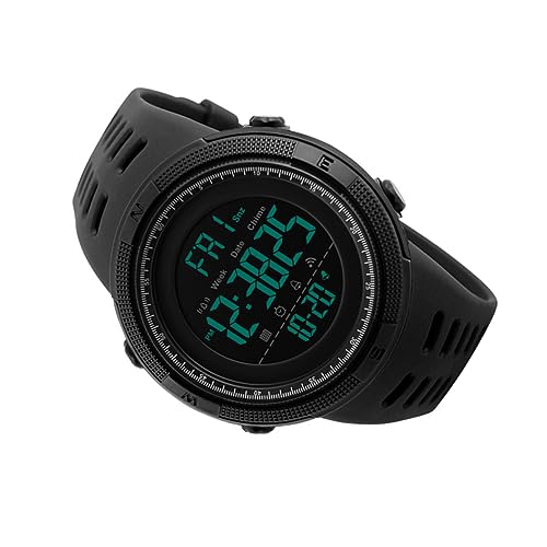 Milisten wasserdichte Digitale Armbanduhr für Schüler Herren Modisch Schlicht Schwarz PC Gehäuse Präzise Outdoor Indoor Geeignet von Milisten