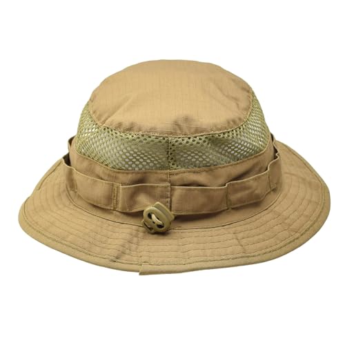 MFH Militärische Taktische Boonie-Mütze, Netzstoff, Sommerfeld, Molle-Loops, Camouflage, Coyote, S/M MFH Militärische Taktische Boonie-Mütze, Netzstoff, Sommerfeld, Molle-Loops, Camouflage, Coyote, S/M von Militar