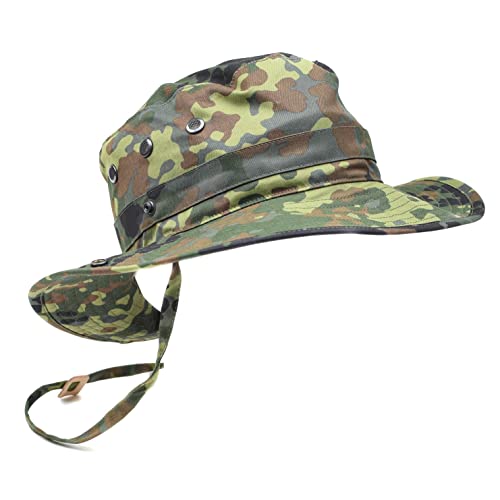 Original Bundeswehr Boonie Hut Flecktarn & Wüste Camouflage Camping Jagd Outdoor Sommer Cap, Wüste, XXL von Militar