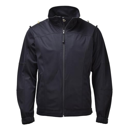 Original Bundeswehr Marine Jacke mit Reißverschluss Schwarz Softshell Hoher Kragen Combat NEU, Schwarz, Small Regular von Militar