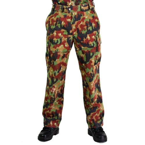 Original Swiss Army Pants M83 Combat Alpenflage Camo Feldhose, camouflage, 32 W/30 L von Militar