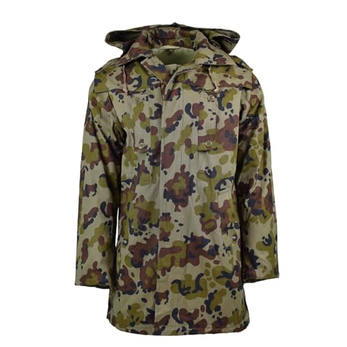 Original rumänischer Militärparka M93 Camo Leaf Hooded Long Jacket Tactical NEU, Mehrfarbig, Small (46) von Militar