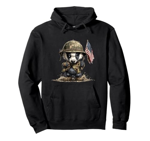 Militärisches Dachs Kostüm für Damen und Herren Pullover Hoodie Militärisches Dachs Kostüm für Damen und Herren Pullover Hoodie von Military Badger Outfit