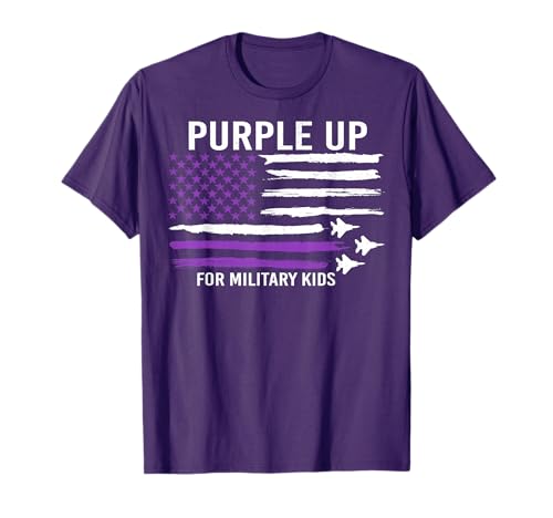 Purple Up For Military Kids Flag Military Child Month T-Shirt von Military Kids Military child Month Tee Store
